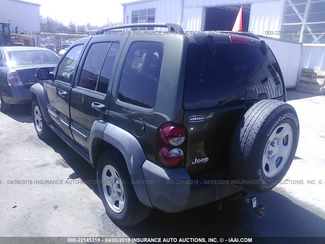 1J4GK48K76W237106 - 2006 JEEP LIBERTY SPORT Yaşıl foto 3