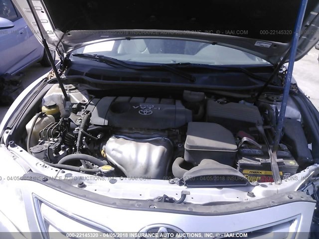 4T4BF3EK2AR035699 - 2010 TOYOTA CAMRY SE/LE/XLE SILVER photo 10