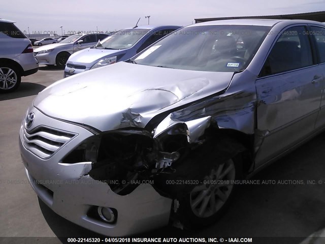 4T4BF3EK2AR035699 - 2010 TOYOTA CAMRY SE/LE/XLE SILVER photo 6