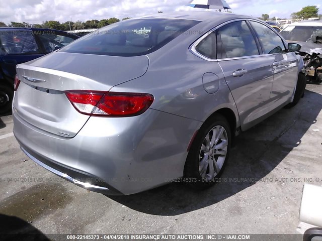 1C3CCCAB8FN632704 - 2015 CHRYSLER 200 LIMITED SILVER photo 4