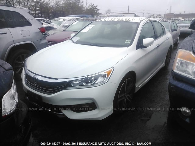 1HGCR2F57GA043404 - 2016 HONDA ACCORD SPORT თეთრი ფოტო 2