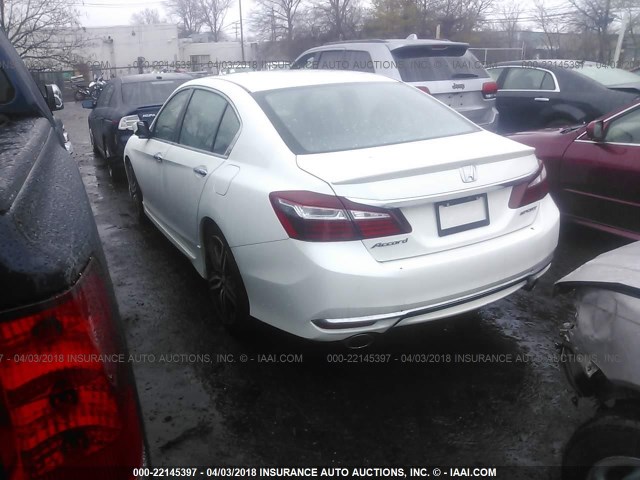1HGCR2F57GA043404 - 2016 HONDA ACCORD SPORT თეთრი ფოტო 3
