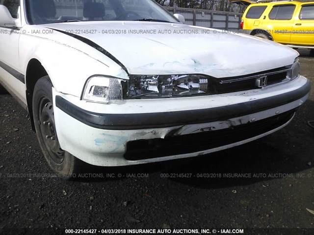 JHMCB7651MC051108 - 1991 HONDA ACCORD LX/EX WHITE photo 6