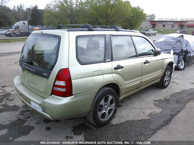 JF1SG65634H746542 - 2004 SUBARU FORESTER 2.5XS GOLD photo 4