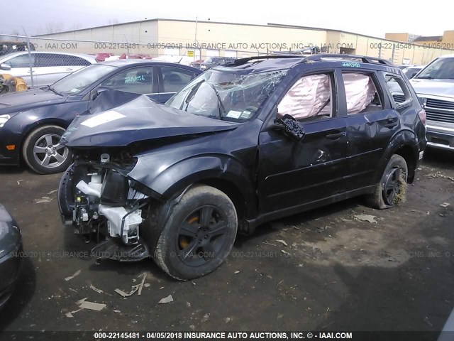 JF2SH6BC9AH772755 - 2010 SUBARU FORESTER XS Schwarz Foto 2