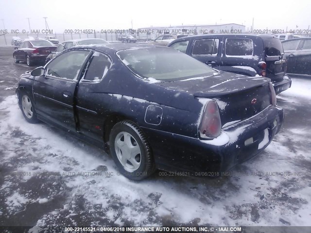 2G1WX12K6Y9211918 - 2000 CHEVROLET MONTE CARLO SS ლურჯი ფოტო 3