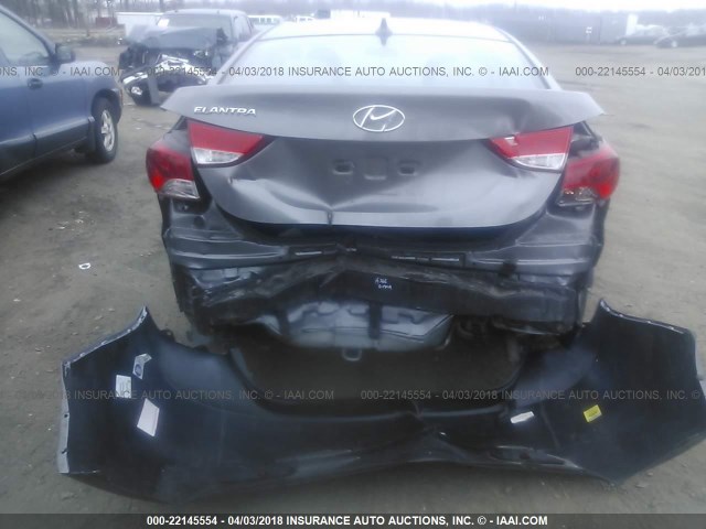 5NPDH4AE3DH385848 - 2013 HYUNDAI ELANTRA GLS/LIMITED GRAY photo 6