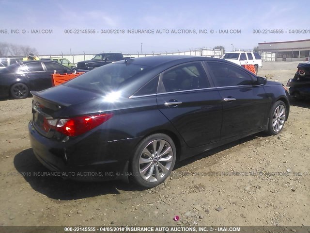 5NPEC4AC9CH425348 - 2012 HYUNDAI SONATA SE/LIMITED Dark Blue photo 4