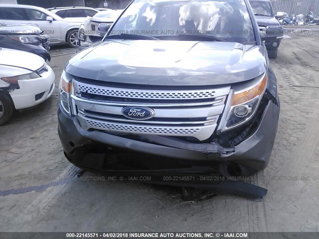 1FM5K7D8XDGB78354 - 2013 FORD EXPLORER XLT GRAY photo 6