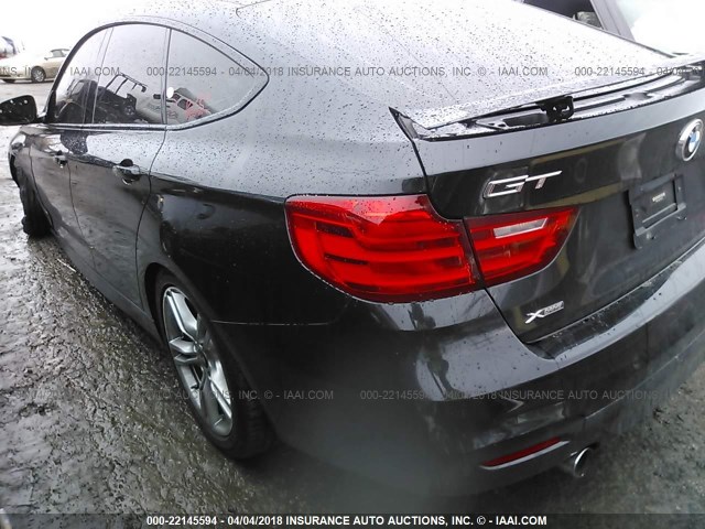 WBA3X9C55FD868109 - 2015 BMW 335 XIGT BLACK photo 3