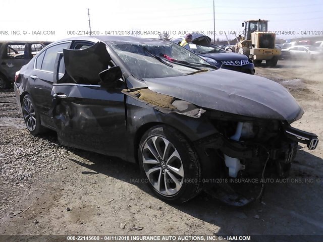 1HGCR2F51EA229100 - 2014 HONDA ACCORD SPORT BROWN photo 1