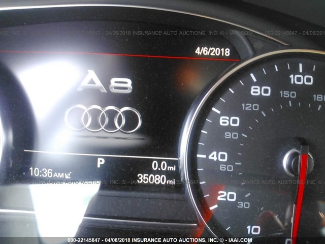 WAUAGAFD0EN006887 - 2014 AUDI A8 QUATTRO GRAY photo 7