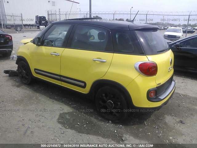 ZFBCFADH2FZ034448 - 2015 FIAT 500L TREKKING YELLOW photo 3