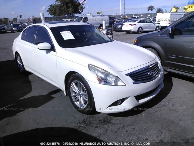 JN1DV6AP0CM812139 - 2012 INFINITI G25 JOURNEY WHITE photo 1