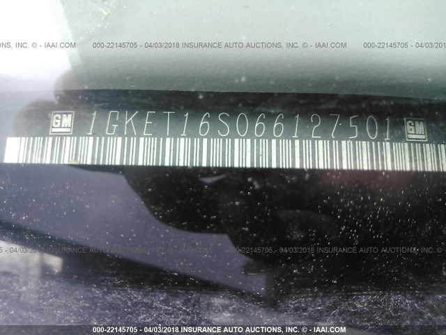 1GKET16S066127501 - 2006 GMC ENVOY XL BLACK photo 9