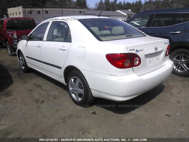 JTDBR32E650053401 - 2005 TOYOTA COROLLA CE/LE WHITE photo 3