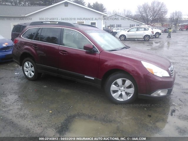 4S4BRCGC5B3353749 - 2011 SUBARU OUTBACK 2.5I PREMIUM MAROON photo 1