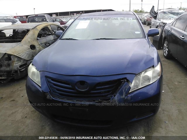 4T1BE46K27U050326 - 2007 TOYOTA CAMRY NEW GENERAT CE/LE/XLE/SE BLUE photo 6