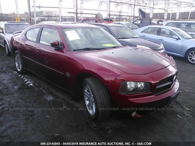 2B3KA53H76H234338 - 2006 DODGE CHARGER R/T RED photo 1