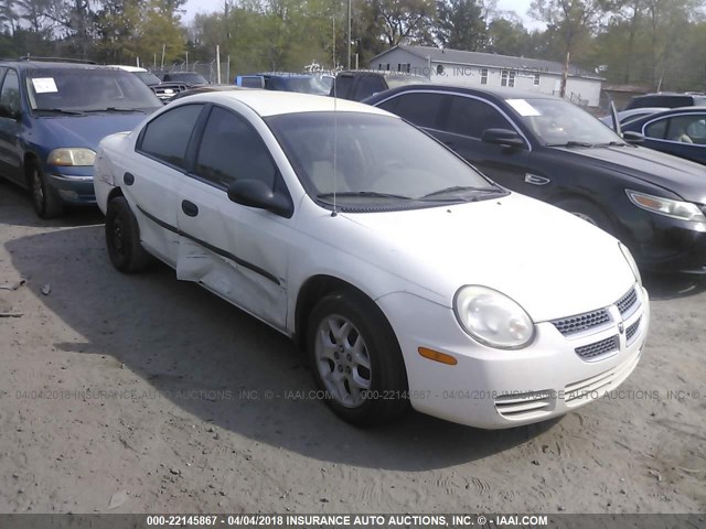 1B3ES26C34D571169 - 2004 DODGE NEON SE WHITE photo 1