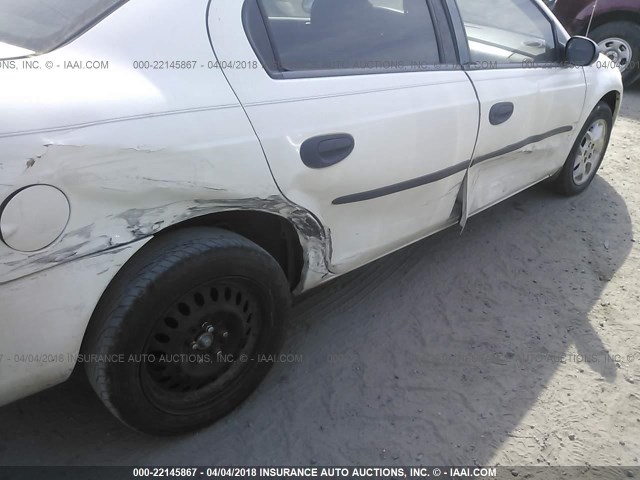 1B3ES26C34D571169 - 2004 DODGE NEON SE WHITE photo 6