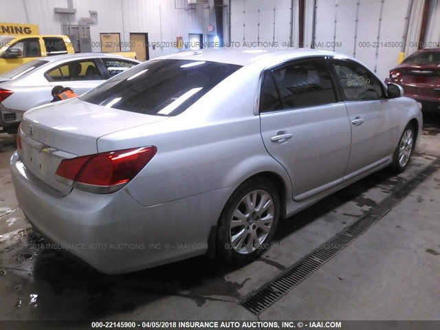 4T1BK3DB9BU389308 - 2011 TOYOTA AVALON LIMITED SILVER photo 4