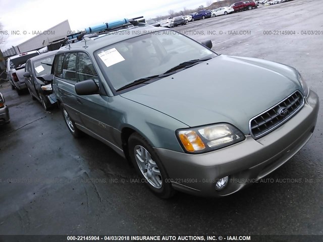 4S3BH675137654233 - 2003 SUBARU LEGACY OUTBACK AWP GREEN photo 1