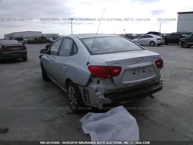 KMHDU4ADXAU022768 - 2010 HYUNDAI ELANTRA BLUE/GLS/SE ვერცხლისფერი ფოტო 3