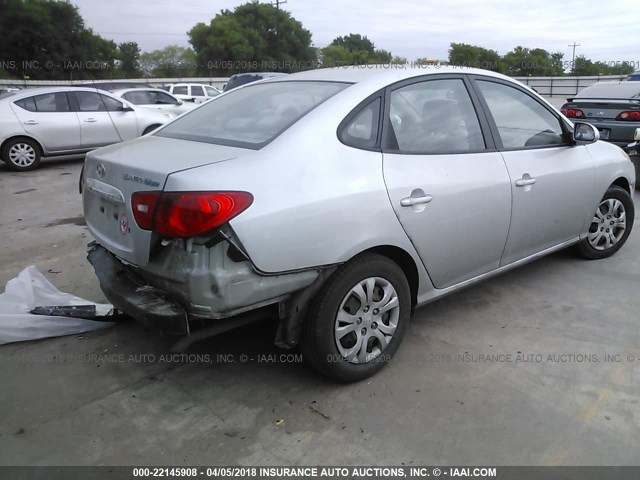 KMHDU4ADXAU022768 - 2010 HYUNDAI ELANTRA BLUE/GLS/SE ვერცხლისფერი ფოტო 4