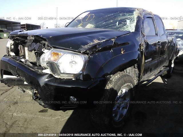 5TFUU4EN4FX145463 - 2015 TOYOTA TACOMA ACCESS CAB/TRD PRO BLACK photo 2