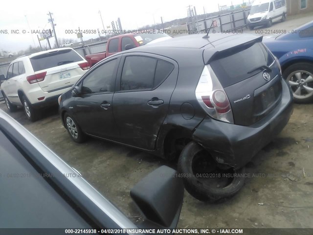 JTDKDTB31D1539975 - 2013 TOYOTA PRIUS C GRAY photo 3