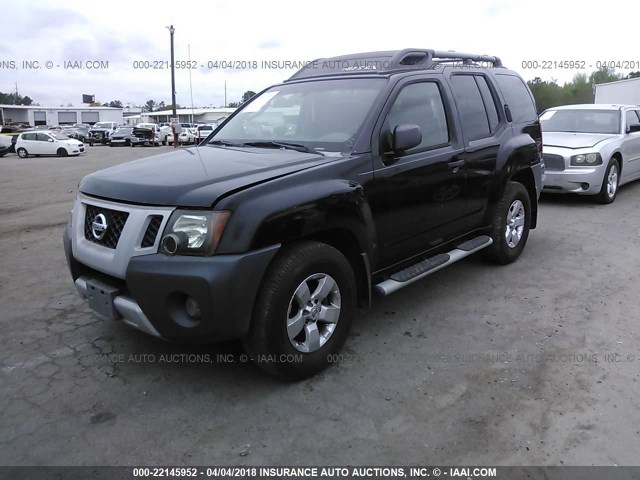 5N1AN08U89C503702 - 2009 NISSAN XTERRA OFF ROAD/S/SE BLACK photo 2