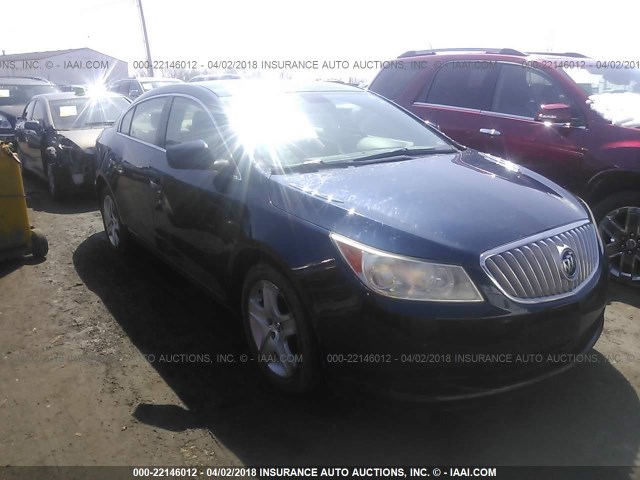 1G4GB5EG9AF114780 - 2010 BUICK LACROSSE CX BLUE photo 1