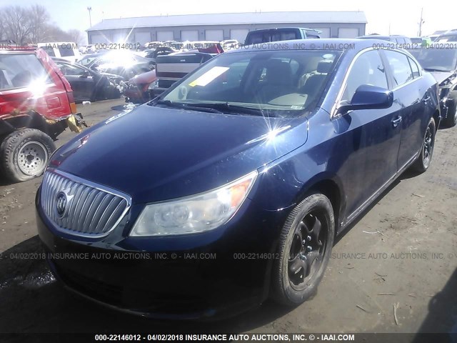 1G4GB5EG9AF114780 - 2010 BUICK LACROSSE CX BLUE photo 2