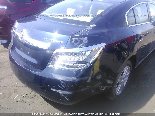 1G4GB5EG9AF114780 - 2010 BUICK LACROSSE CX BLUE photo 6