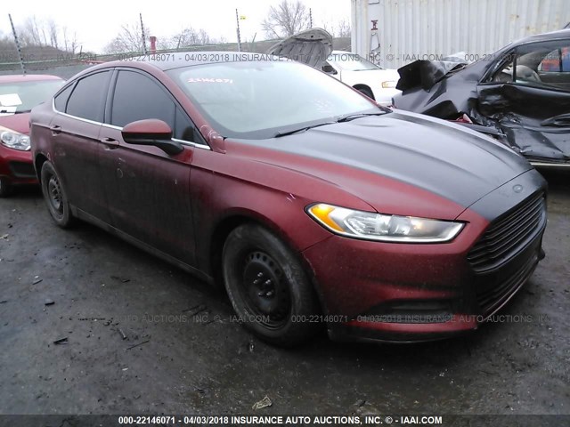 3FA6P0G77ER179465 - 2014 FORD FUSION S RED photo 1