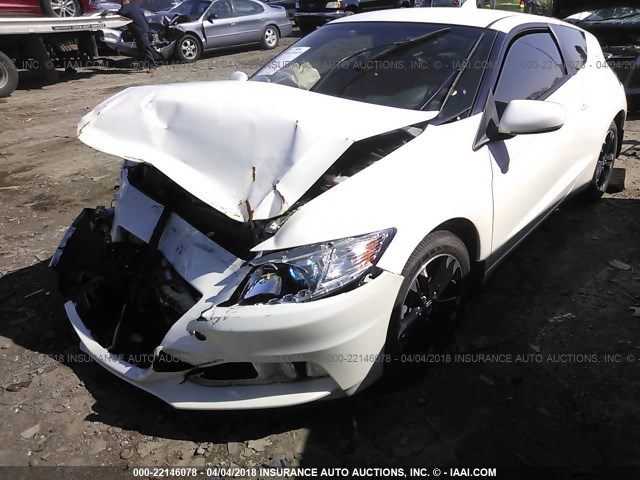 JHMZF1D68FS001337 - 2015 HONDA CR-Z EX WHITE photo 2