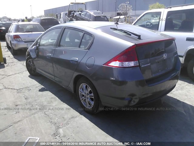 JHMZE2H79AS012710 - 2010 HONDA INSIGHT EX GRAY photo 3