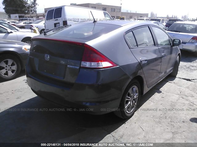 JHMZE2H79AS012710 - 2010 HONDA INSIGHT EX GRAY photo 4