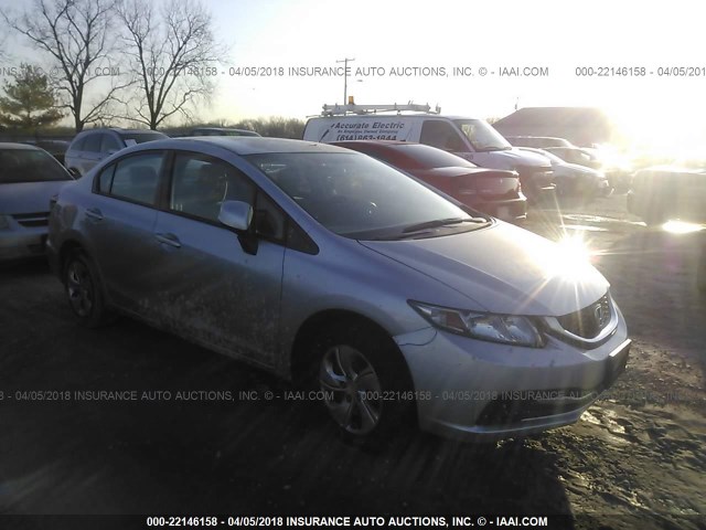 19XFB2F59DE228062 - 2013 HONDA CIVIC LX SILVER photo 1