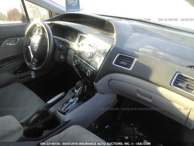 19XFB2F59DE228062 - 2013 HONDA CIVIC LX SILVER photo 5