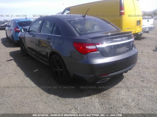 1C3CCBCG7EN187213 - 2014 CHRYSLER 200 LIMITED GRAY photo 3