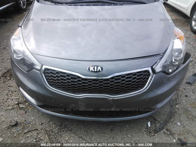 KNAFX5A86F5382969 - 2015 KIA FORTE EX GRAY photo 10