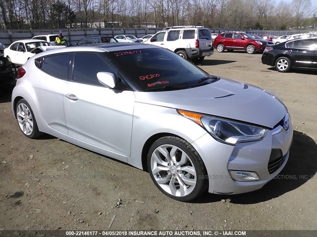 KMHTC6AD5DU155260 - 2013 HYUNDAI VELOSTER SILVER photo 1