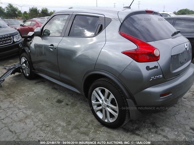 JN8AF5MR6CT103133 - 2012 NISSAN JUKE S/SV/SL GRAY photo 3