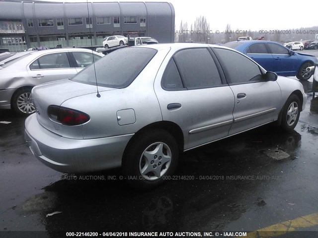 1G1JC524917180346 - 2001 CHEVROLET CAVALIER CNG SILVER photo 4