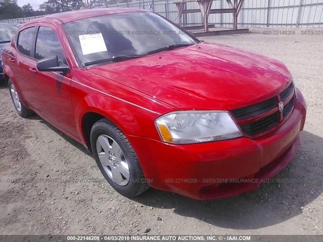 1B3LC46B59N563342 - 2009 DODGE AVENGER SE/SXT RED photo 1