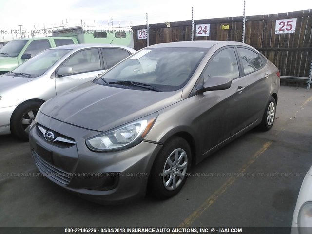 KMHCT4AEXCU109421 - 2012 HYUNDAI ACCENT GLS/GS GOLD photo 2