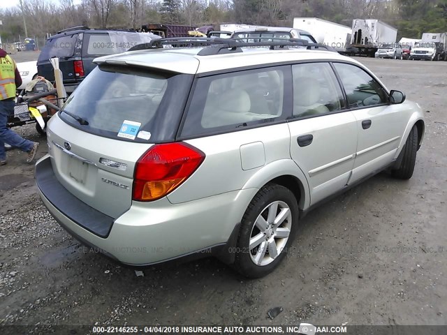 4S4BP61C467303164 - 2006 SUBARU LEGACY OUTBACK 2.5I Champagne photo 4