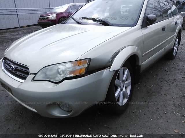 4S4BP61C467303164 - 2006 SUBARU LEGACY OUTBACK 2.5I Champagne photo 6